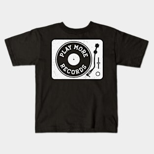 Vintage Play More Records Turntable // Vinyl Record Collector // Vinyl Junkie Music Lover B Kids T-Shirt